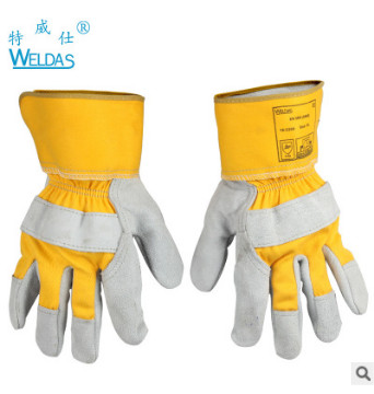 威特仕10-2209牛皮仕劳保手套掌皮背布隔热透气耐磨安全防护手套
