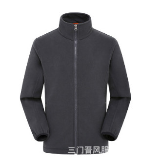 批发户外服装男两件套冲锋衣防水反光拉链工作服光板现货定LOGO图3