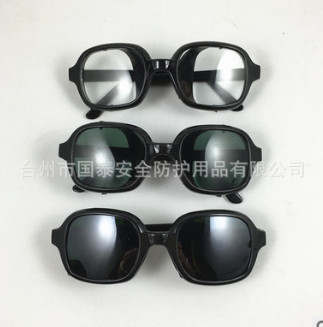 正品洁星 557防护眼镜 护目镜防护镜 电焊工玻璃平光镜片侧翼批发图2