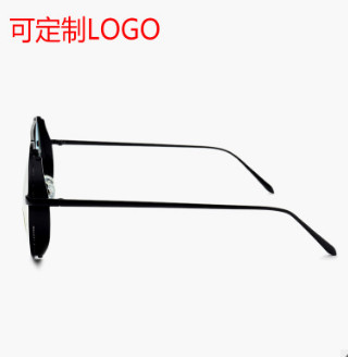 新款8031易烊千玺金属全框朋克风厚边复古圆形平光镜男女大框显瘦图3