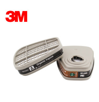 3M6001CN有机气体及蒸气滤毒盒 防苯喷漆农药化工醚异味等面具用图2