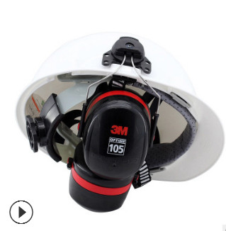 3M耳罩 H10P3E挂安全帽式 隔音 工地防护耳罩图2