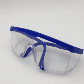 护目镜防风眼镜蓝架白屏伸缩腿劳保防护镜抗冲击防尘眼镜厂家直销