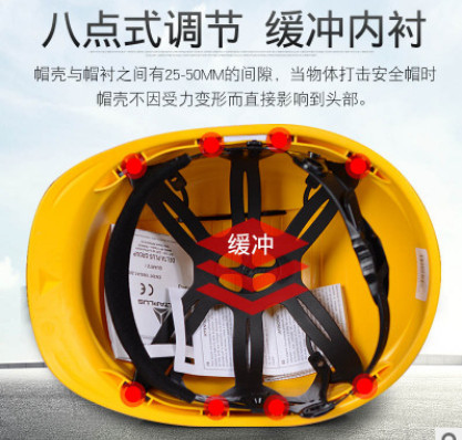 代尔塔102012安全帽工地工程领导建筑施工安全头盔帽电力监理印字图3