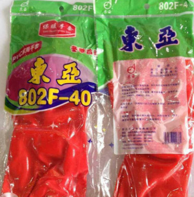 家用家务手套东亚802F-40加绒里防寒厨房洗碗洗衣加厚劳保手套图3