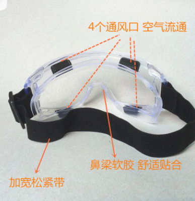 护目镜防冲击防风沙灰尘防风镜化学实验男女骑行工业劳保防护眼镜图3