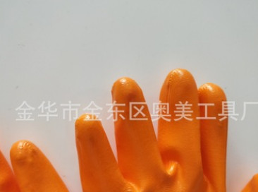 丁晴半挂浸胶防护手套浸胶手套 耐磨防油耐酸碱胶劳保手套图3