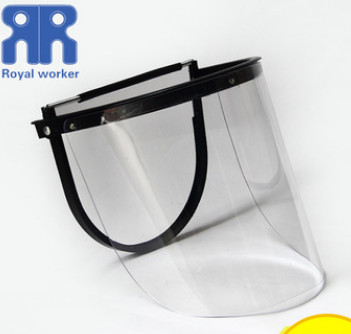 Royalworker厂家直销 安全帽支架 防尘防风防飞溅 头戴式防护面屏图2