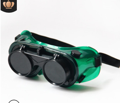 气焊护目镜焊工防护墨镜 防冲击劳保双翻电焊防护眼镜翻盖电焊镜
