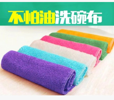 韩国加厚竹纤维洗碗布 18*23cm双层抹布百洁巾两元爆款不沾油碗巾图2