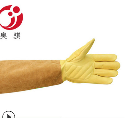 牛皮园艺宠物手套工具养蜂手套电焊劳保防刺防割手套跨境商品厂家图2