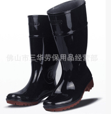 广州金橡 黑色男款010(503)高筒耐酸碱防滑雨鞋水鞋代理批发图2