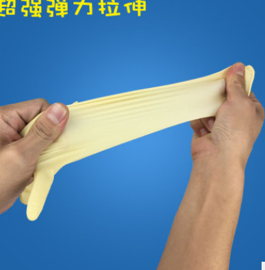 加厚一次性乳胶手套橡胶家务手套劳保厂无粉无尘防水防油手套批发图3