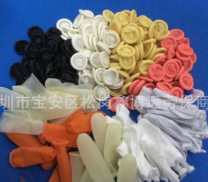 一次性橡胶无粉尘指套 防静电加厚手指套 乳胶防滑美容纹绣指套图3