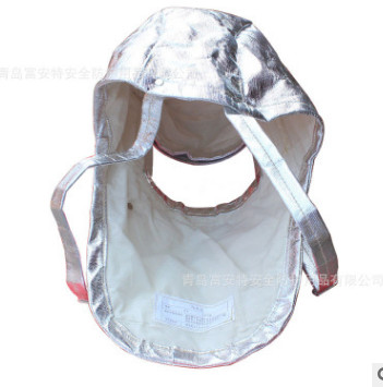 厂家直销铝箔防火隔热面头罩耐高温700-1000度防辐射劳保铝箔面罩图3