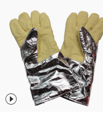 批莱安牌耐高温500度隔热手套铝箔防火防烫冶金炉前劳保防护手套