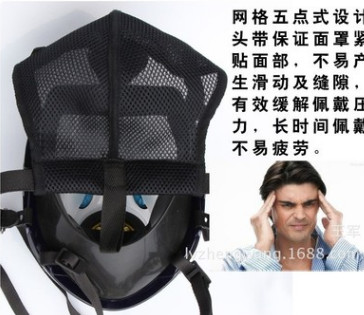 防毒全面具球形6800化工喷漆防护面罩硅胶火灾消防甲醛消毒氨气图2