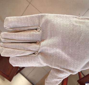 厂家直销耐磨甲布帆布手套 劳保手套加里全衬耐用 二十四道线帆布图3