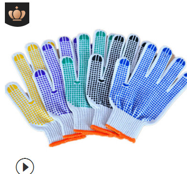 临沂旺胜牌600克漂泊点塑 防滑线点珠劳保手套 棉纱手套 支持订制图2