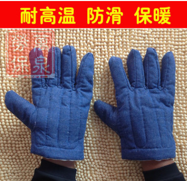 耐高温手套|隔热防护|防滑|牛仔帆布手套|加厚保暖手套|厂家批发
