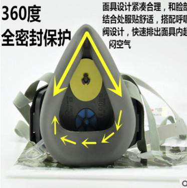 运宝来3200防尘面罩 防打磨煤矿粉尘防尘口罩三件套 配3701CN滤棉图3