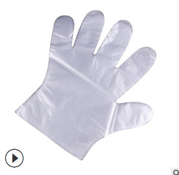 现货供应 一次性手套美容餐饮PE手套塑料薄膜透明卫生手套批发