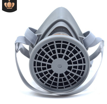 三邦3800高效过滤式防毒面具 尘毒防护橡胶口罩 头戴式半面罩