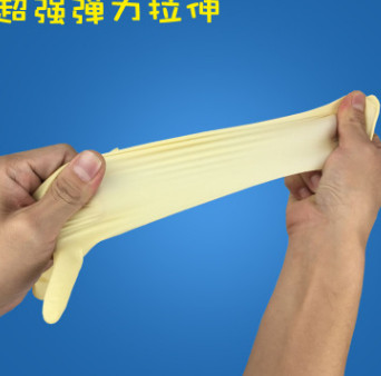 加厚一次性乳胶手套橡胶家务手套劳保厂无粉无尘防水防油手套批发图3