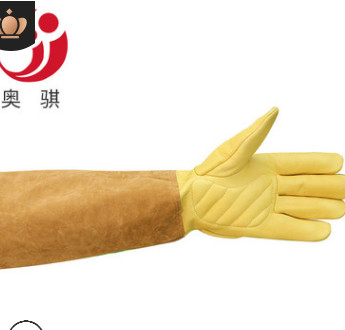 牛皮园艺宠物手套工具养蜂手套电焊劳保防刺防割手套跨境商品厂家图2