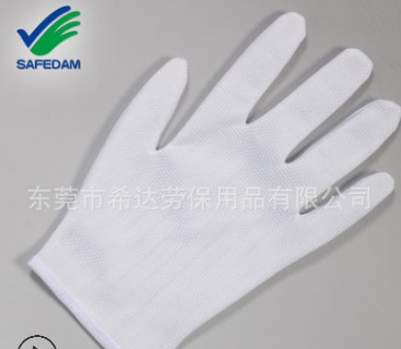 厂家直销点塑点胶防滑1.0防静电手套电子厂专用劳保作业手套图3