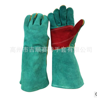 生产厂家 耐磨防滑皮革手套 防割工业电焊防护手套 隔热电焊手套图3