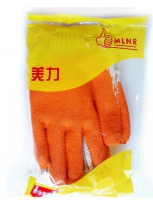 美力牌 线涂层劳保作业手套 劳保搬运防护手套图3