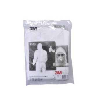 3M 4510带帽连体防护服 防颗粒物有限液体喷溅防护服防尘服无尘室图3