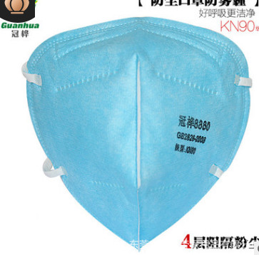 冠桦8860活性碳口罩一次性口罩四层折叠式耳戴户外工业骑车防尘图3