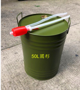 50升汽油桶柴油桶铁皮油桶备用油箱 50L圆桶立式油桶加厚型便携式图2