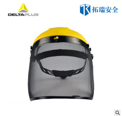 正品代尔塔101306电焊防护面罩 网格头箍式 防飞屑面屏防冲击促销图2