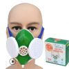 一护301302防尘口罩双滤纸防工业粉尘防护面具呼吸劳保防护半面罩