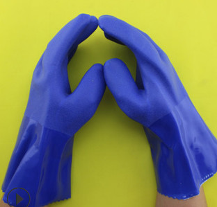 春蕾威士邦915蓝耐油手套劳保手套防护手套 工业耐油防滑手套