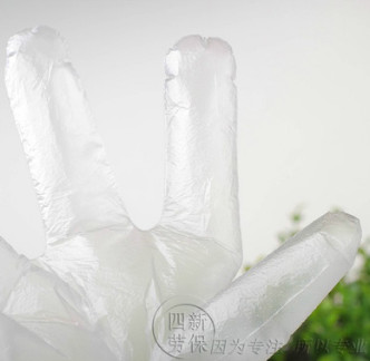 一次性手套 PE手套 食用薄膜手套 卫生手套 100只装独立包装 透明图2