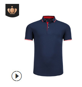 夏季翻领短袖polo衫定制印logo企业工装广告衫定制纯色polo衫T恤图2