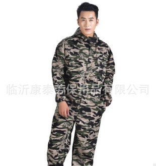 迷彩连体防尘劳保服 喷漆打磨开槽防护服 两色透气款工作劳保服图2
