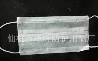 一层透气无纺布口罩 单层 防尘 白蓝粉黑色口罩图2