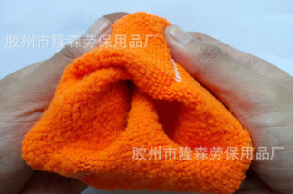 300#乳胶毛圈发泡半挂浸胶加绒加厚防寒劳保手套厂家直销图2