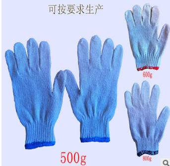 劳保手套棉纱棉线尼龙耐磨手套防护线手套防滑加厚耐用纱手套图2
