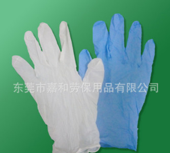 厂家批发蓝丁晴手套 一次性丁晴手套 劳保手套 白一次性手套图3