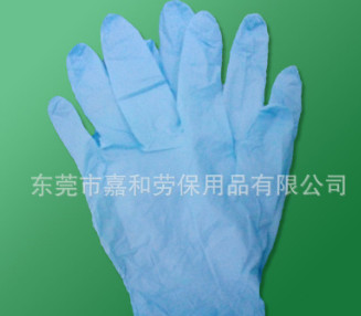 厂家批发蓝丁晴手套 一次性丁晴手套 劳保手套 白一次性手套图2