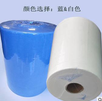 白色蓝色大卷纸工业擦拭纸无尘擦拭纸大卷吸油纸无尘纸图2