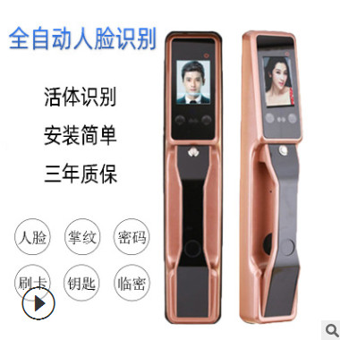 人脸识别锁家用入户防盗门锁 全自动掌纹密码锁刷卡感应智能锁图2