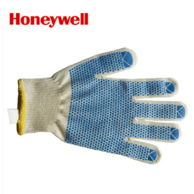 霍尼韦尔2233025 尼龙点塑防割耐磨防滑手套 劳保防护手套