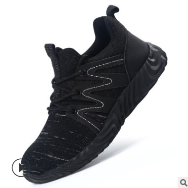 劳保飞织安全鞋厂家直销透气防滑工地工作鞋跨境劳保鞋防砸防刺穿